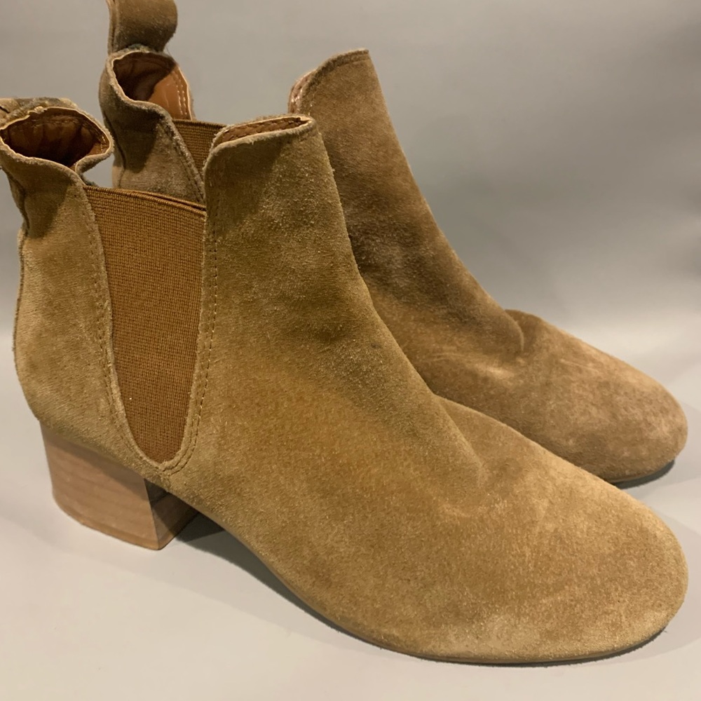 Top Shop Women’s Tan Suede Ankle Boots Size 6.5 EU Size 37